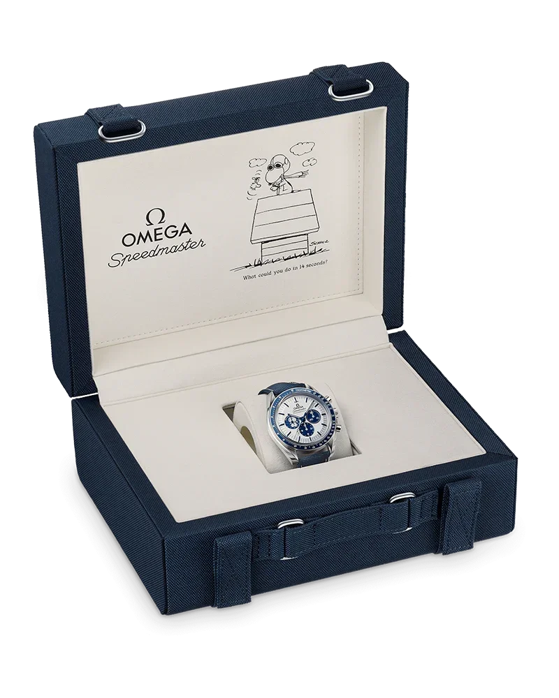 Speedmaster Silver Snoopy Award side profile